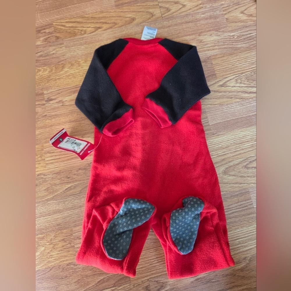 NBA Atlanta Hawks Footie Pajama One Piece NWT 0-3M, 3-6M, 6-9M Red Black - Picture 3 of 8